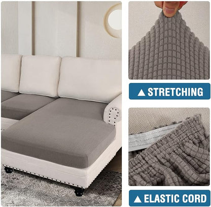 H.VERSAILTEX Sectional Couch Covers 4 Pieces Sofa Seat Cushion Covers L Shape - Image 7