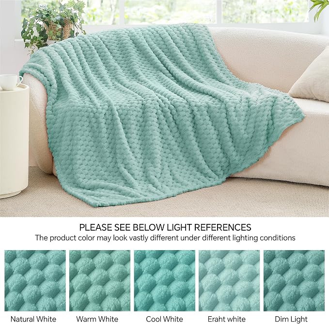 BEDELITE Haze Blue Throw Blanket - Image 8