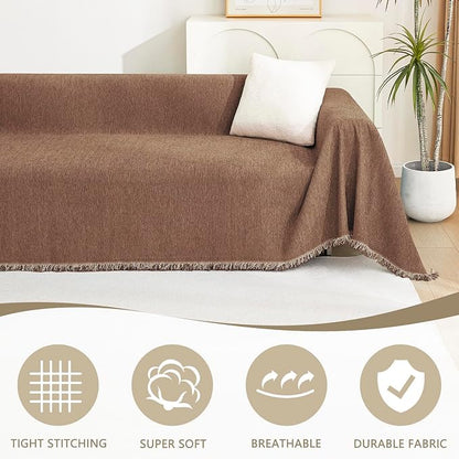 MYSKY HOME Couch Covers for 2 Cushion Couch Sectional Sofa, L Shape Sofa - Image 3