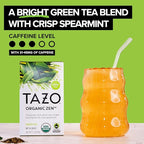 TAZO Organic Zen Green Tea, Caffeinated Tea with Refreshing Lemongrass & Spearmint, 16 Total Bags