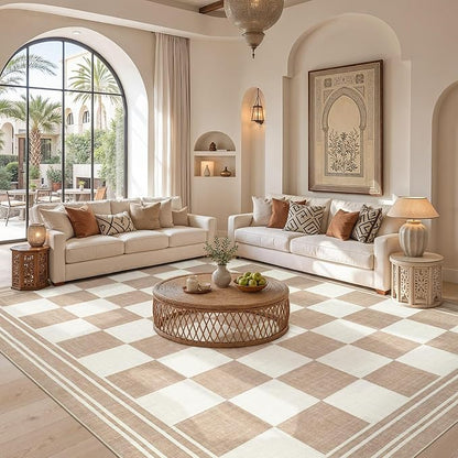 cotiled 6x9 Area Rugs for Living Room: Boho Washable Rug for Dining Room | - Image 5