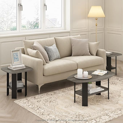 Furinno SIMPLE DESIGN Side Table, 2-Tier Modern End Table - Image 4