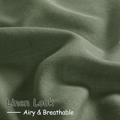 Linen Curtains 40 Inch Length 2 Panels - Image 4
