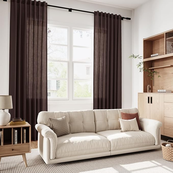 Coffee Brown Curtains 72 inch Length - Image 6