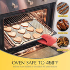 Cooling Rack Set of 2, E-far 1/2 Sheet Baking Racks for Oven Cooking Roasting Grilling, Non-stick 16.4” x 11.4” Wire Rack for Cookie Cake Bacon Meat Resting, Non-toxic & Easy to Clean