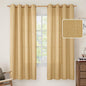 72 inch Long Linen Curtains for Bedroom 2 Panels, Caramel Brown | Light by LAMIT