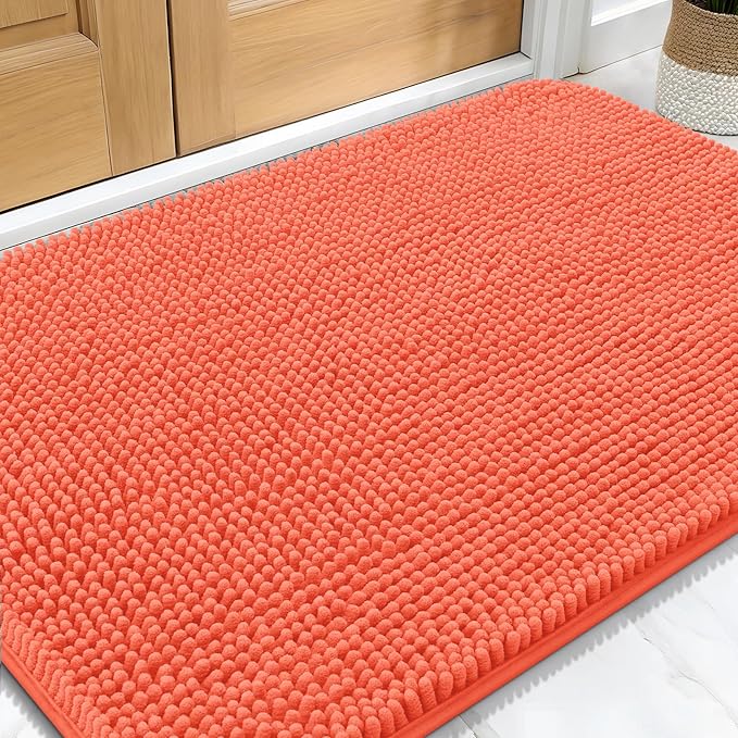 OLANLY Dog Door Mat for Muddy Paws 34x21, Super Absorbent Chenille Mud Mat | by OLANLY