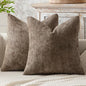 MIULEE Decorative Couch Throw Pillow Covers 22x22 Inch Brown 2 Pack | Modern by MIULEE
