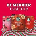 Starbucks K-Cup Coffee Pods, Peppermint Mocha Naturally Flavored Coffee for Keurig Brewers, 100% Arabica, Limited Holiday Edition, 6 Boxes (60 Pods Total)