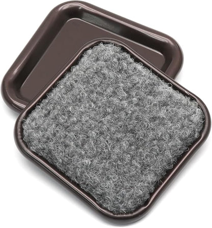 24Pcs Square Metal Felt Furniture Caster Cups, 1-3/4Inch Carpet-Bottom - Image 2