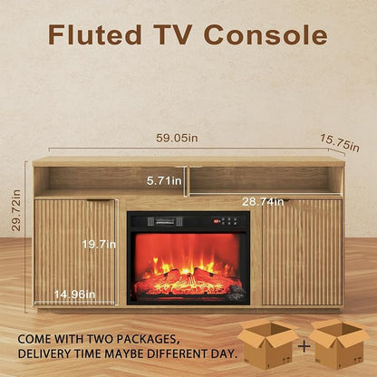 2-Piece Fluted Living Room Set Includes 31.5" Fluted Lift Top Coffee Table - Image 2