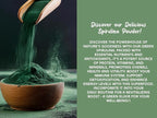 Ancient Roots Green Spirulina Powder - Freeze-Dried, All-Natural, No Sugar Added, Mix with Smoothies, Natural Food Coloring, Resealable Pouch - 10.5 Ounces (75 Servings)
