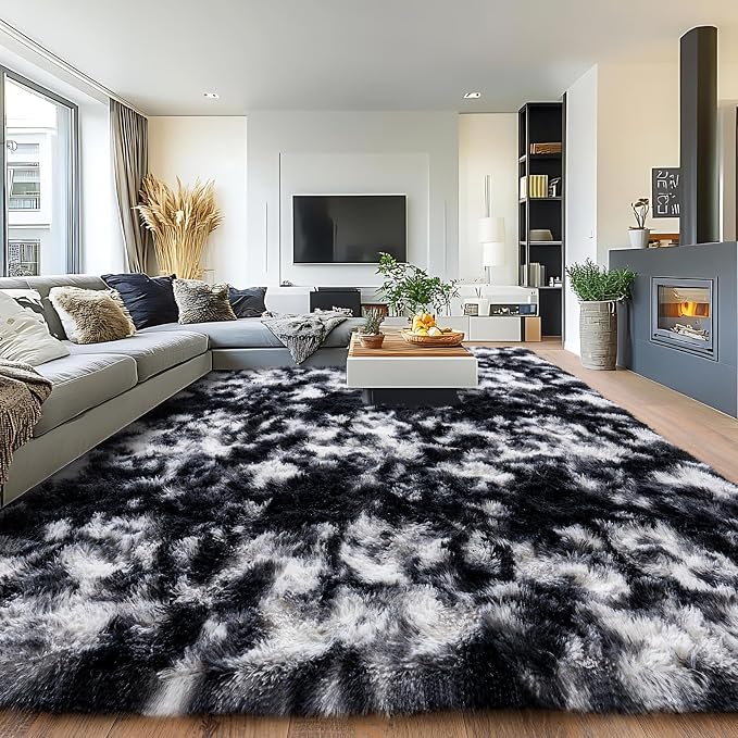 Pionblank 8x10 Rug for Living Room, Fluffy Large Area Rug by PIONBLANK