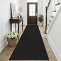 KOZYFLY Black Runners Rugs for Hallway 3x10, Wide Washable Runner Rug, Woven by KOZYFLY