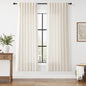 Modern Linen Curtains for Living Room 72 Inches Long Light Filtering Semi Sheer by Nanspring