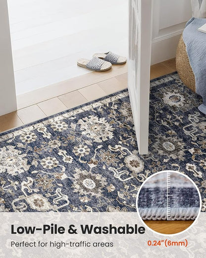AMADA HOMEFURNISHING 9x12 Washable Area Rug, Low-Profile Large Area Rug - Image 8