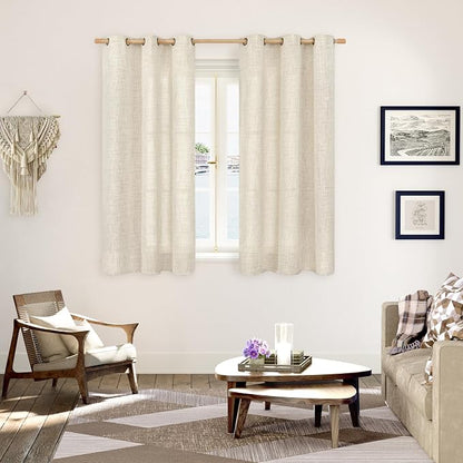 YoungsTex 48 Inches Long Linen Curtains - Image 2