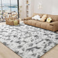 LOCHAS 8x10 Area Rugs Fluffy Living Room Bedroom Rug, Tie-Dyed Grey & White | by LOCHAS
