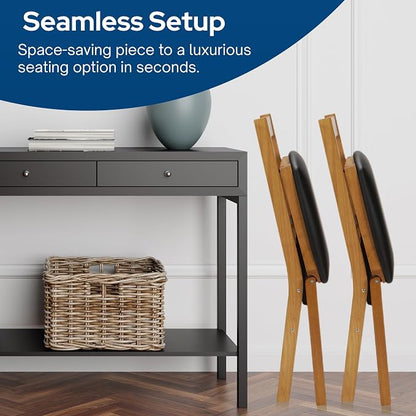 MECO Stakmore True Mission Wooden Folding Chairs - Image 5