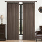 Pinch Pleated Dark Brown Semi Sheer Curtains 84 Inches Long by PleatedDrapes