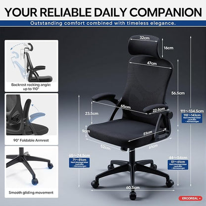 Ergonomic Office Chair, Mesh Desk Chair - Image 5