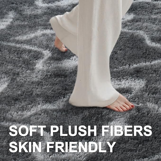 6x9 Ft Large Shag Rugs for Living Room Decor, Tie-Dyed Ultra Soft Fluffy Furry - Image 4