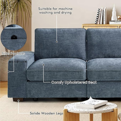 TEKAMON 45" Accent Chair with Seat Storage, Oversized Single Sofa Chair - Image 4