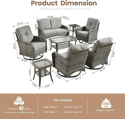 Weaxty 8 Pieces Outdoor Patio Furniture Sets - Image 2
