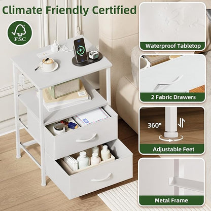 Somdot Nightstands Set of 2, End Tables - Image 6