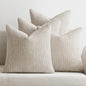 MIULEE Soft Decorative Chenille Euro Pillow Covers Cream 22x22 Pack of 4 | by MIULEE