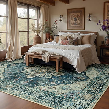 RELEANY Washable Area Rug, Large 10'x14', Water Repellent, Pet Friendly - Image 3