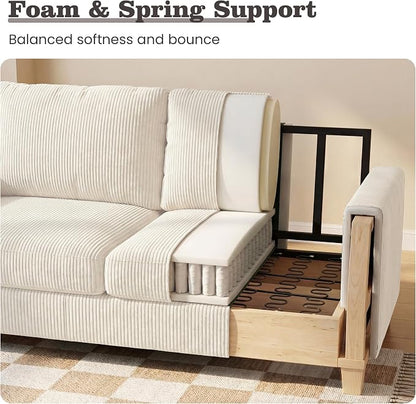 Apicizon 89" 3-Seater Sofa Couch - Image 4