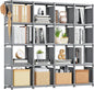 Mavivegue Book Shelf, 16 Cube Storage Organizer, DIY Bookcase, Metal Cube by Mavivegue