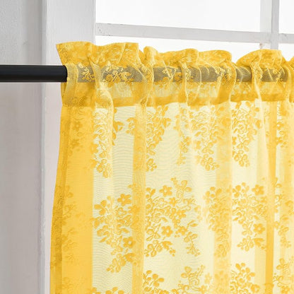YJ YANJUN Vintage Lace Curtains Short - Image 2