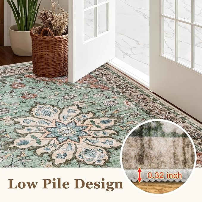 2x3 Area Rugs Living Room: Washable Rug - Image 9