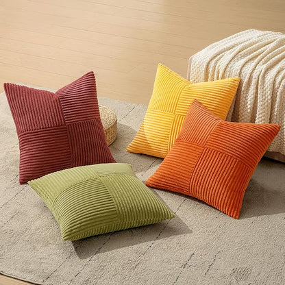 MIULEE Fall Yellow Orange Rust Throw Pillow Covers 20x20 Inch 4 Packs Boho - Image 7