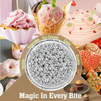 Twisweet Silver Pearl Sprinkles for Cake Decorating, Edible Sugar Pearls for Baking, Mix Size, Cake Topper Cupcake Cookie Ice Cream Dessert Decorations, Valentines Birthday Christmas Supplies (130g/4.58oz)