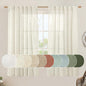Natural Semi Sheer Linen Curtains 60 Inch, Light Filtering Panels | Neutral by LAMIT