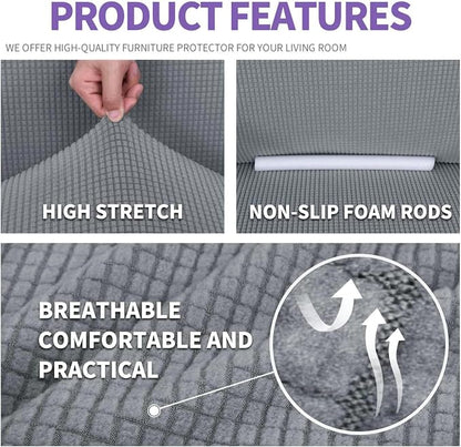 ZNSAYOTX Super Stretch Chair Slipcover Universal Sofa Chair Covers - Image 4