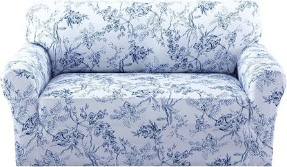 H.VERSAILTEX Floral Pattern Loveseat Cover Printed 2 Cushion Sofa Cover High by HVERSAILTEX