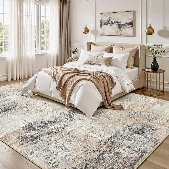 6x9 Area Rug for Living Room, Abstract Washable Non-Slip Carpet, Dining Room - Image 2