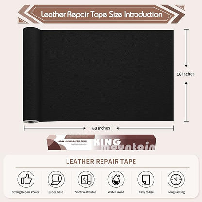 KING MOUNTAIN Leather Repair Patch, 16 x 60 Inches self Adhesive Leather Repair - Image 4
