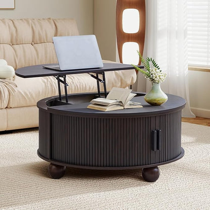 Round Lift Top Coffee Table - Image 3