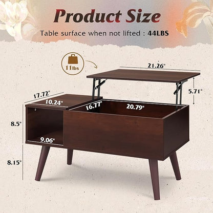 WLIVE Coffee Table for Living Room, Small Coffee Table - Image 3