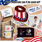 100 Pcs Stencils for Painting on Wood Reusable Stencil Crafts Drawing Templates Holiday Stencils Wall Paper Stencil Set for DIY Art Scrapbook Home Decor 2 x 2 Inch (Patriotic Style)