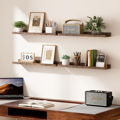 upsimples Floating Shelves for Wall, 23.6 Inch Shelves for Decor Storage Set of - Image 2