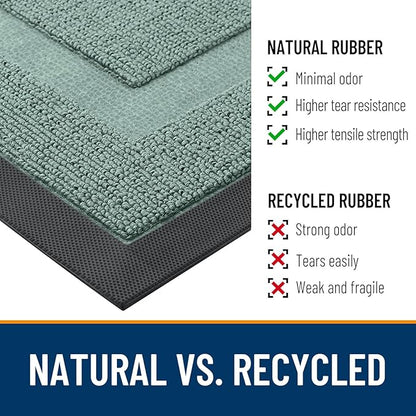 OLANLY Front Door Mat Outside 59x23, All-Season Heavy-Duty Rubber Doormat | - Image 3