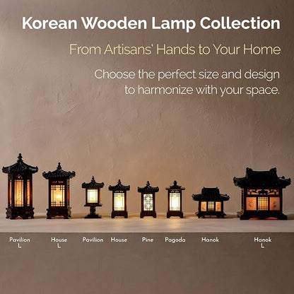 Traditional Korean Wood Lamp | Handmade Asian Oriental Table Lantern | Bedside - Image 6