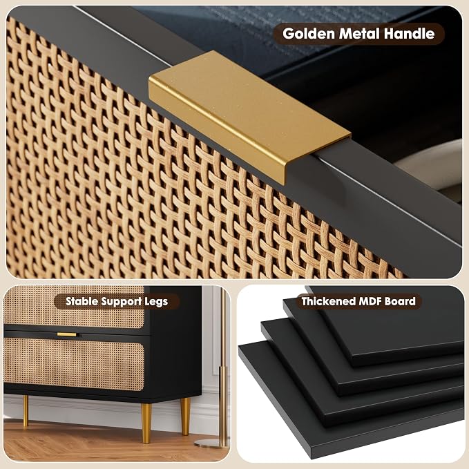 GarveeHome Rattan 9 Drawer Dressers - Image 8