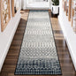 Lahome Moroccan Hallway Runner Rug, Washable Black 2x8 Rug Runner Ultra-Thin by Lahome